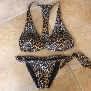 Victoria’s Secret Sexy Logo Leopard Bikini S/XS